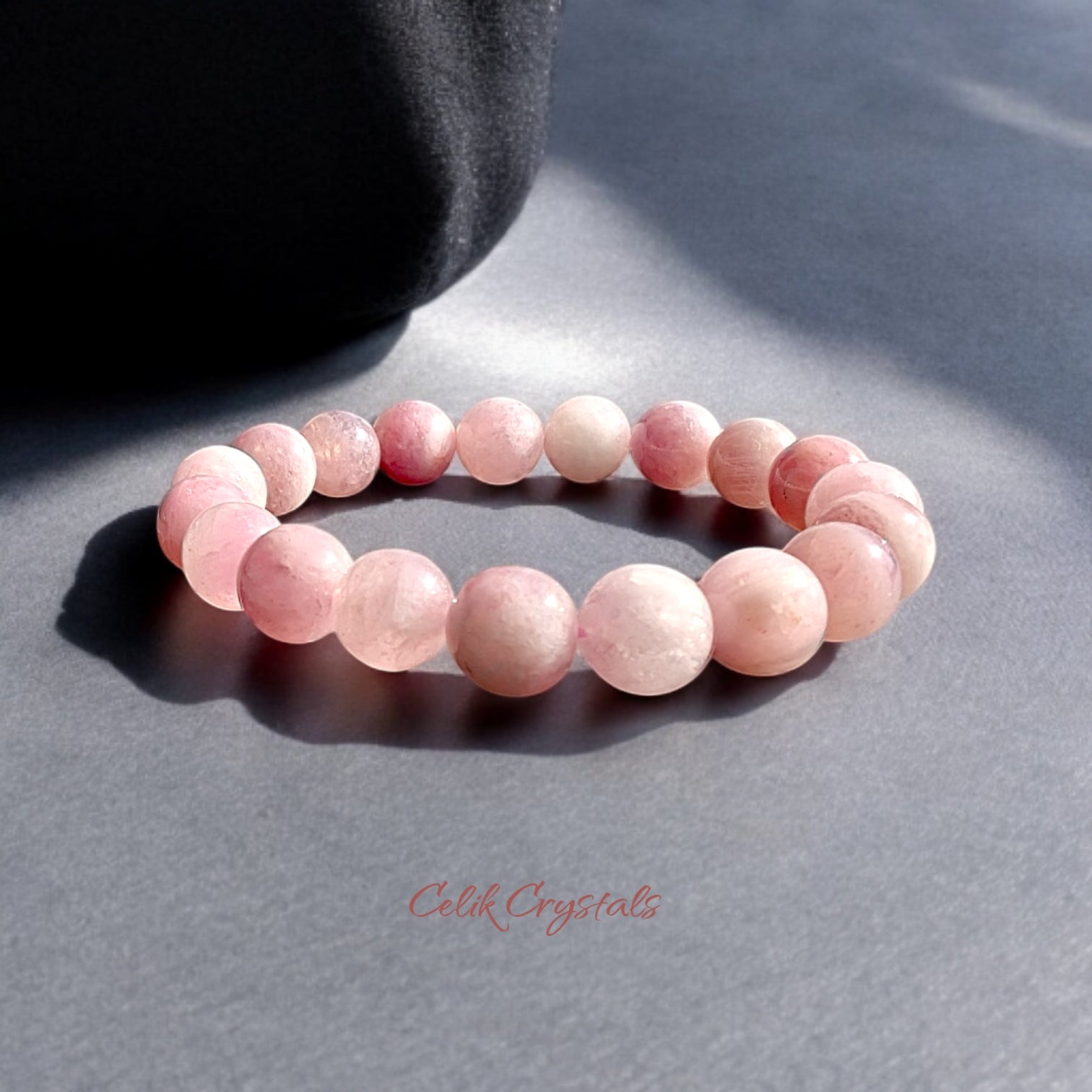 Lavender Rose Quartz Bracelet Natural Stones Stretch Crystal Beads