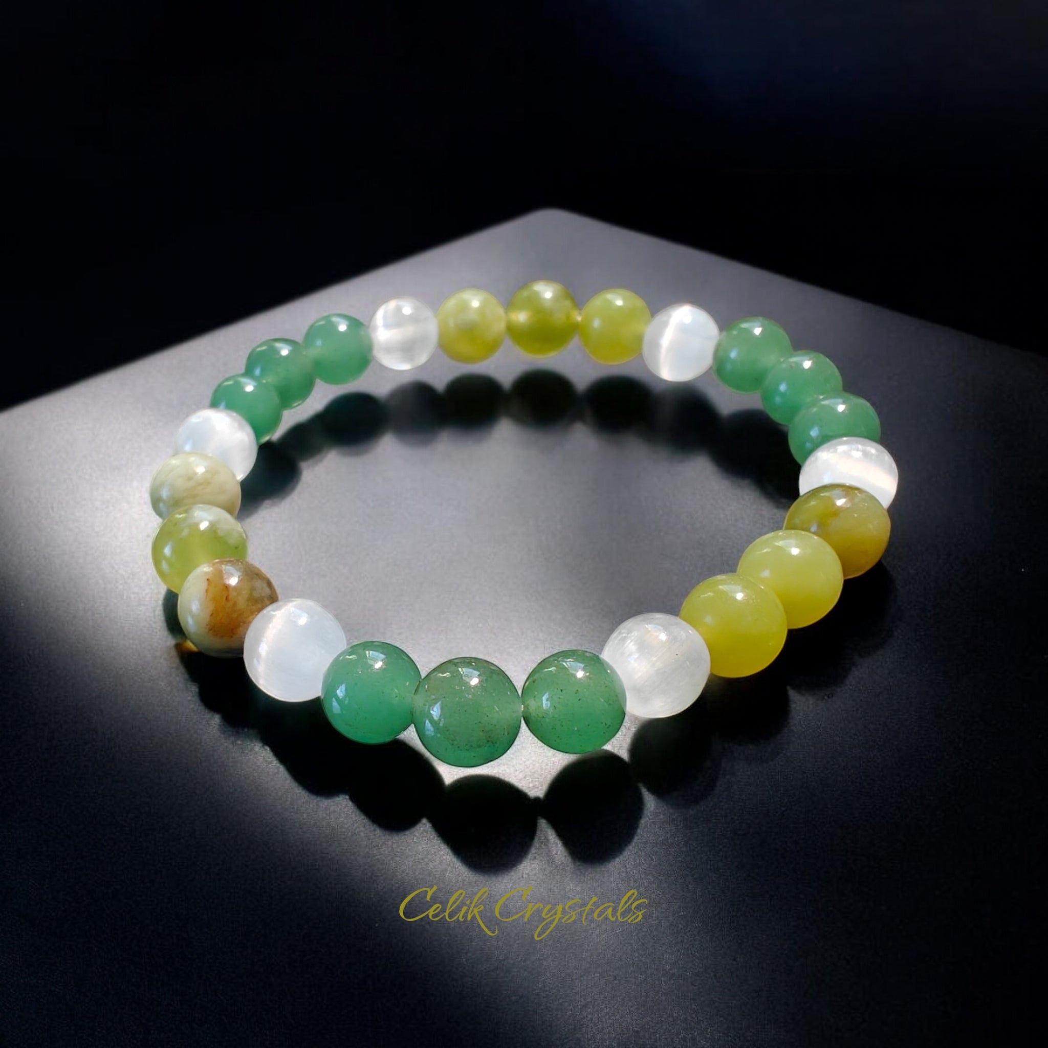 Green Aventurine and Jade Bracelet