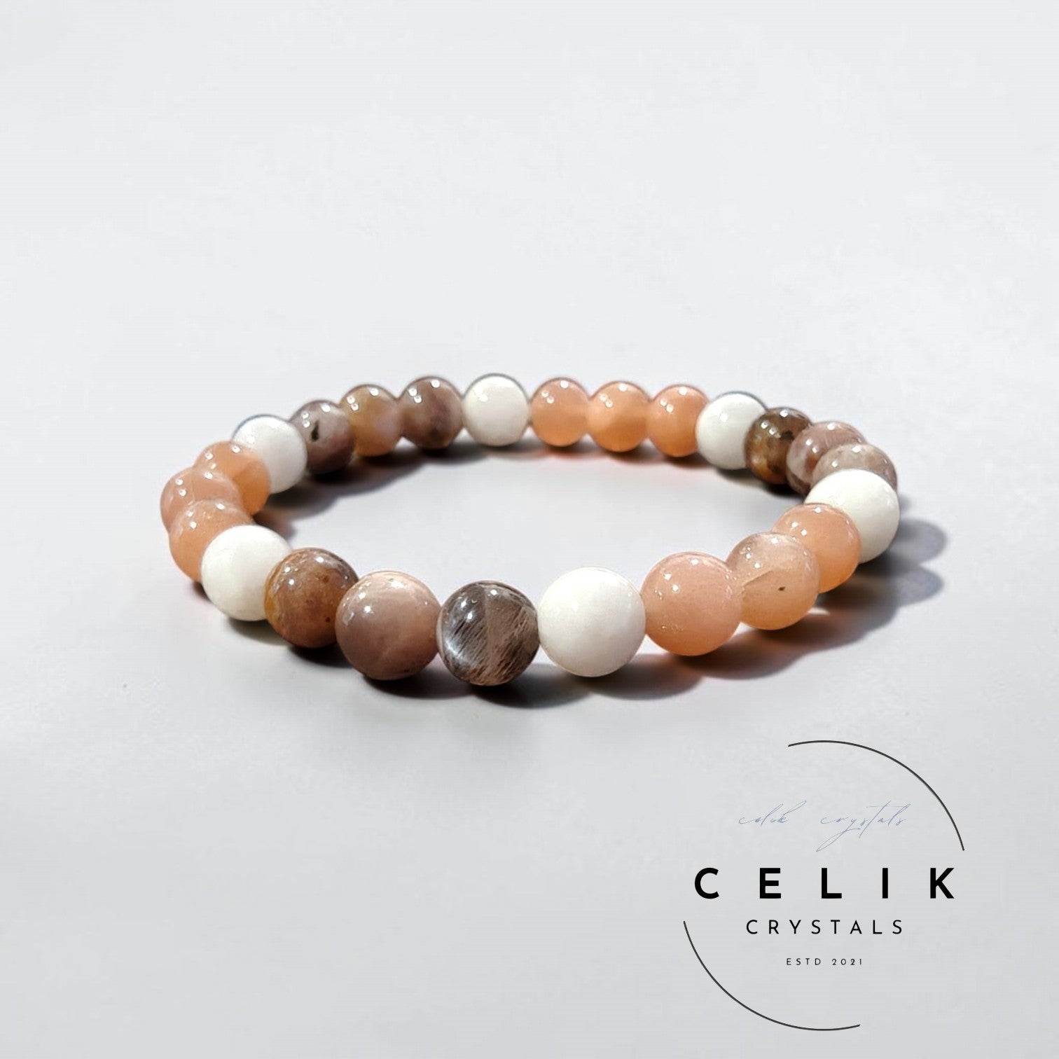 Moonstone Bracelet Multicolor 8mm Unisex