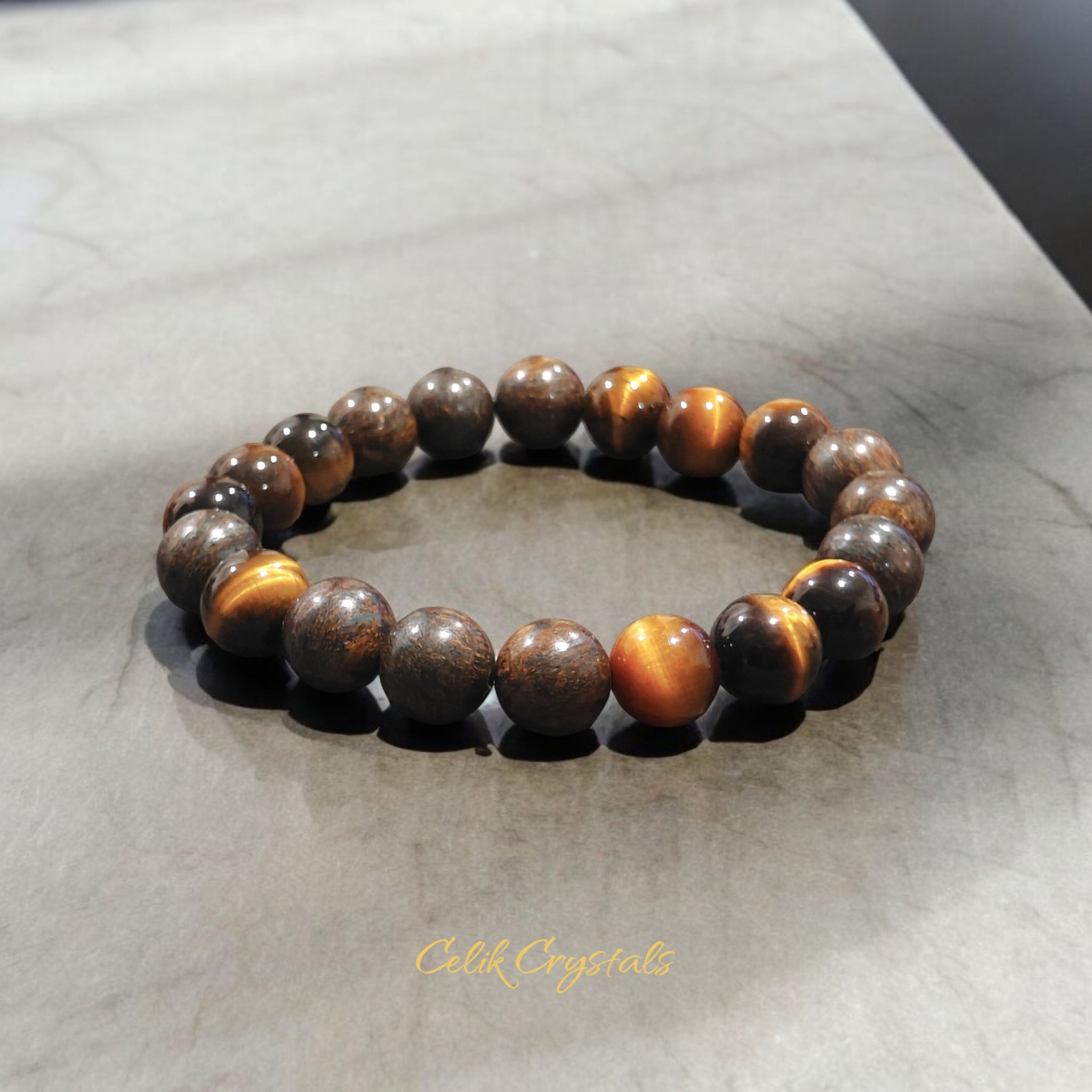 Bronzite & Tiger's Eye Bracelet 10mm Unisex