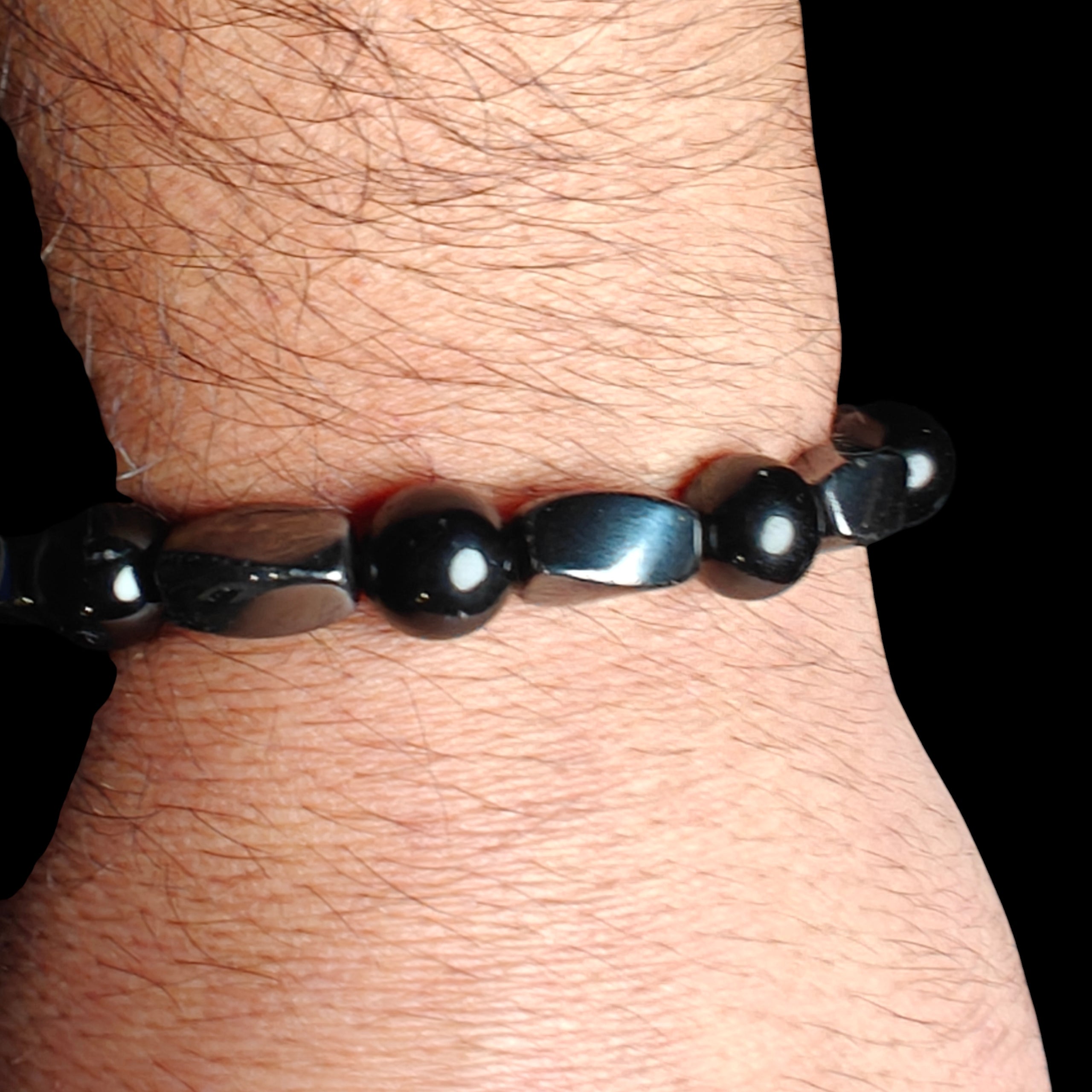 Black Tourmaline Hematite Bracelet 10mm Natural Stones