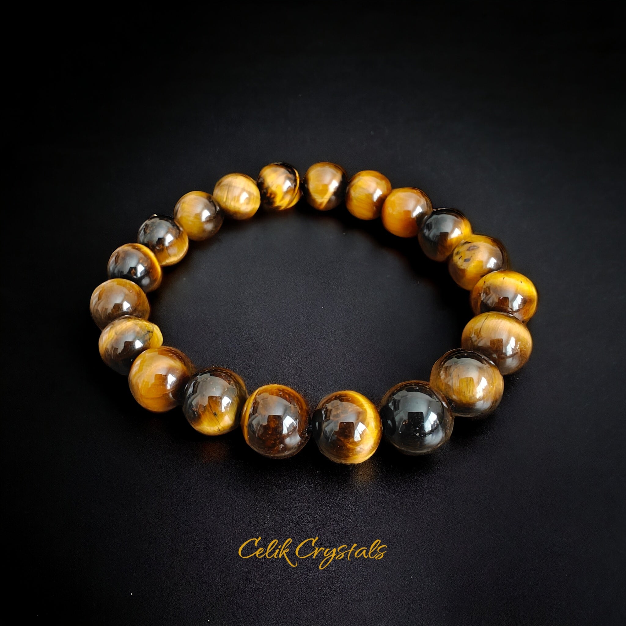Tiger Eye Bracelet Natural Stones Stretch Crystal Bracelet