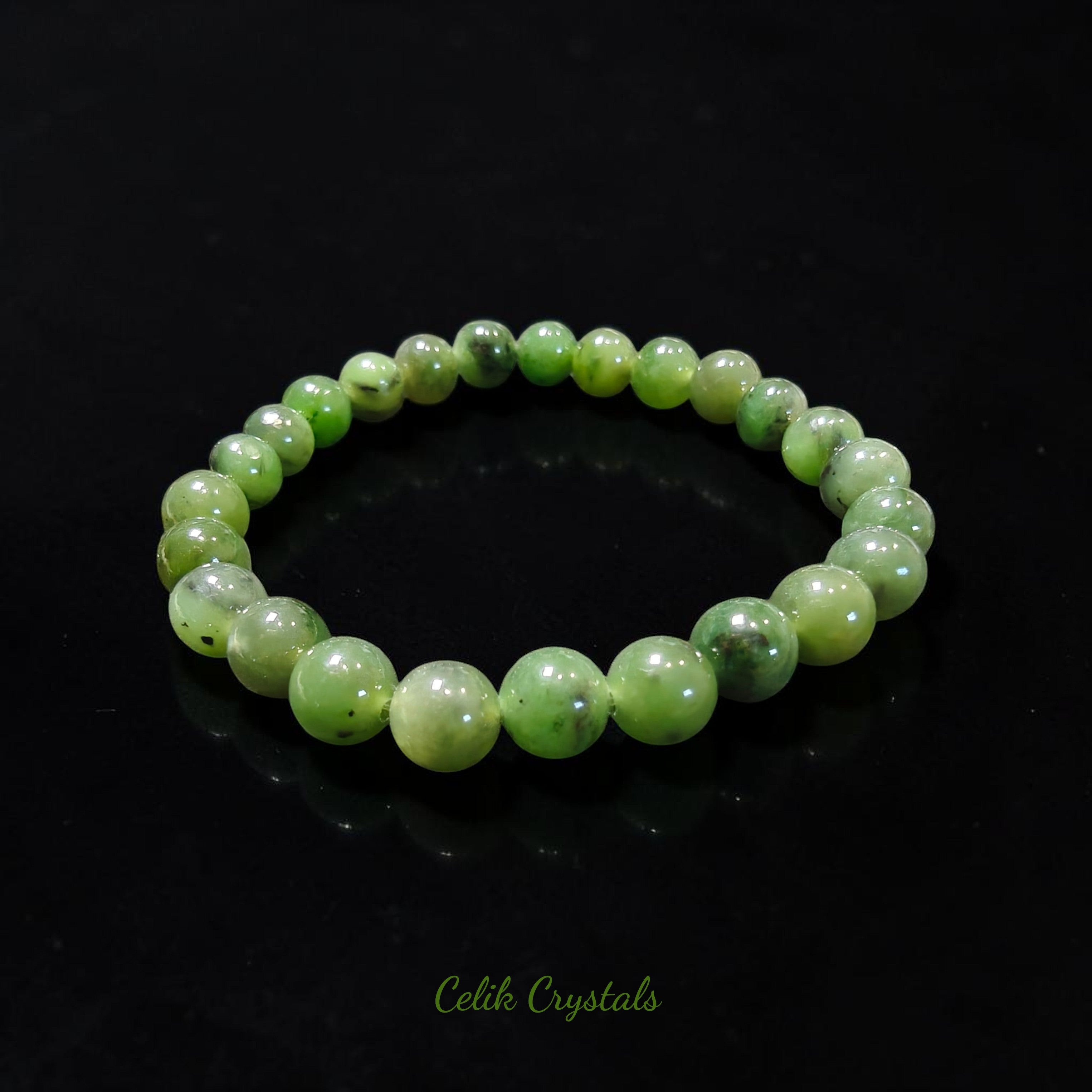 Nephrite Jade Bracelet 8mm Unisex