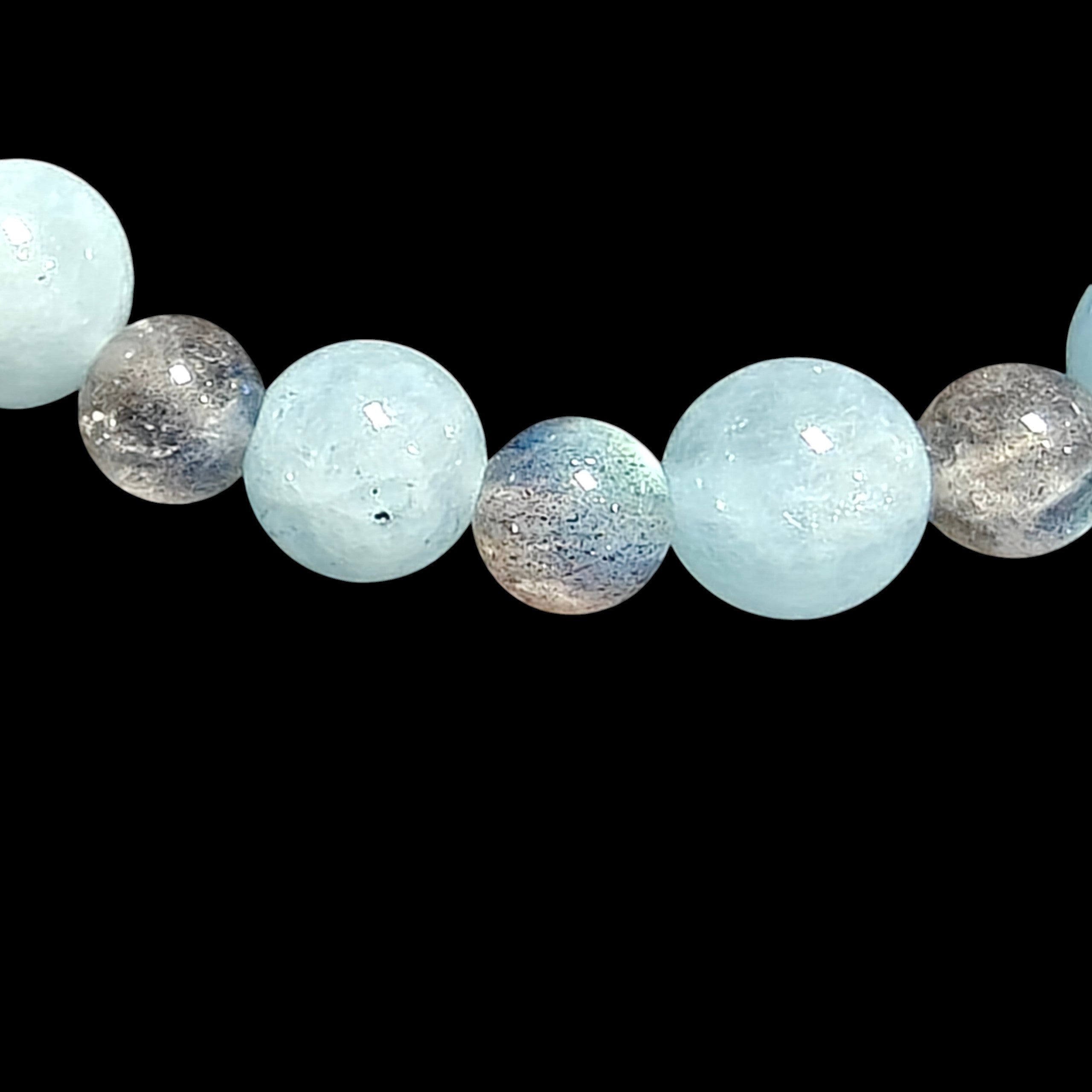Aquamarine Labradorite Bracelet Unisex