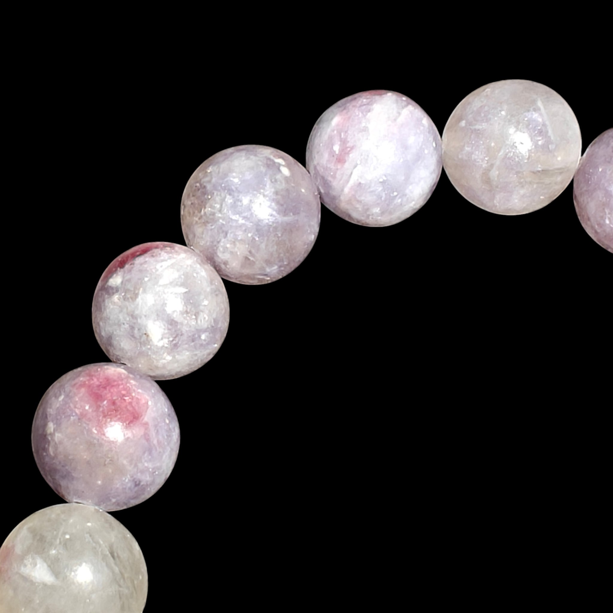 Pink Tourmaline Quartz Crystal Healing Bracelet Stretches