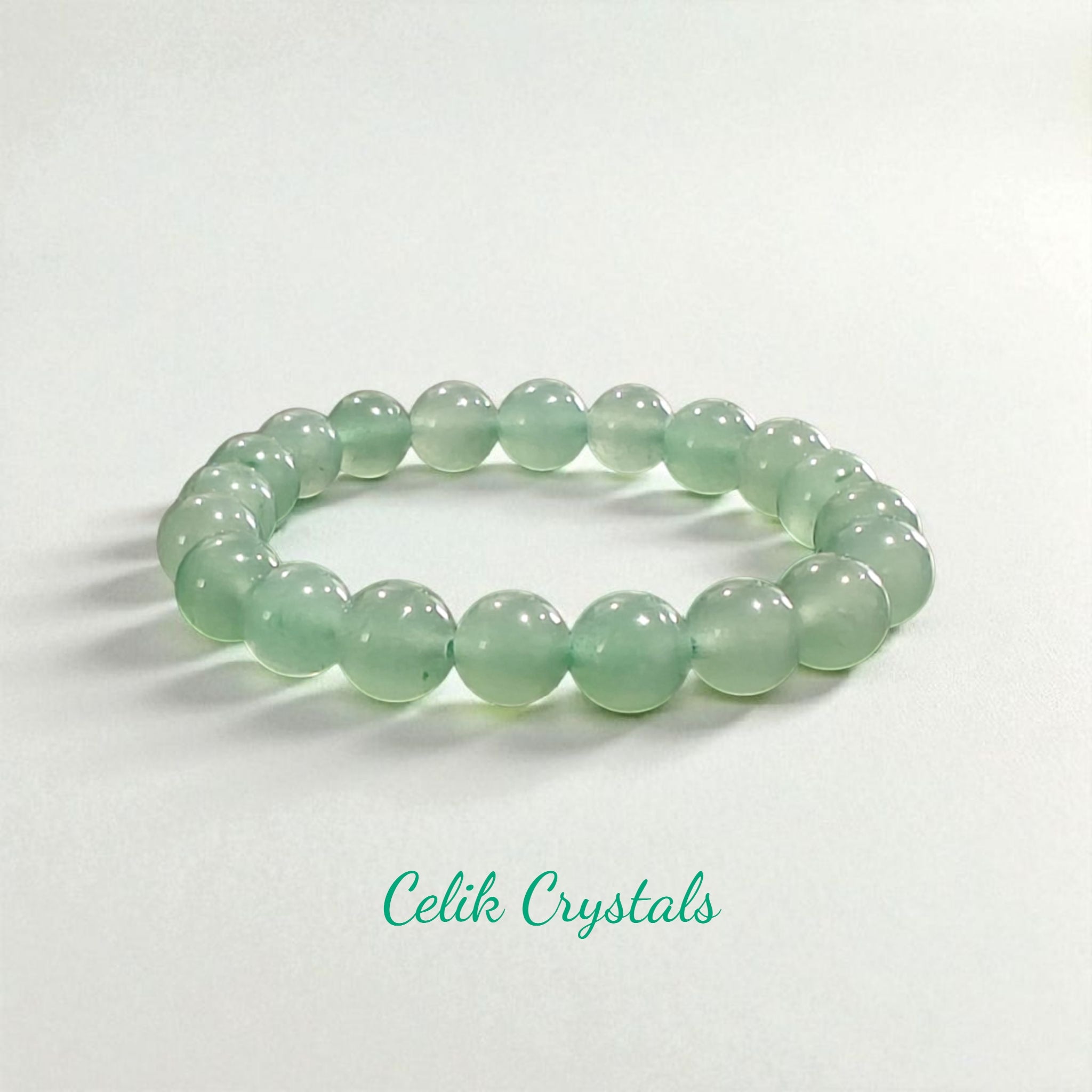 Green Aventurine Bracelet - 8mm or 10mm Crystals - Unisex
