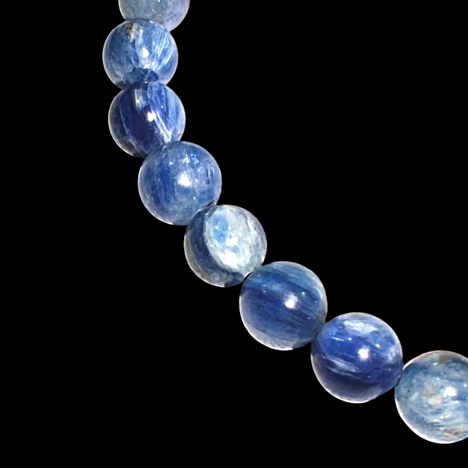 Kyanite, Aquamarine, Moonstone Bracelet Stack 2 Pieces 8mm Unisex