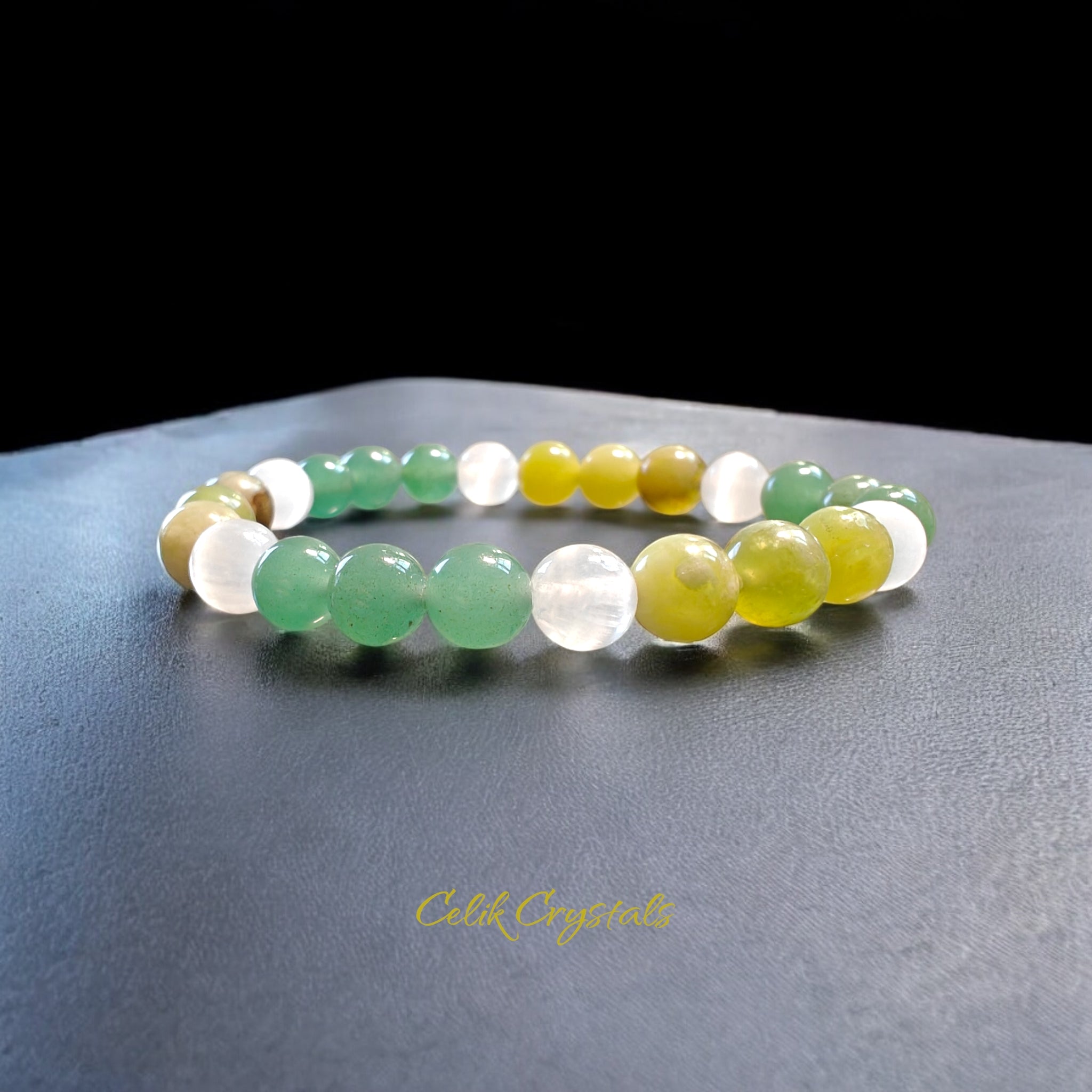 Green Aventurine and Jade Bracelet