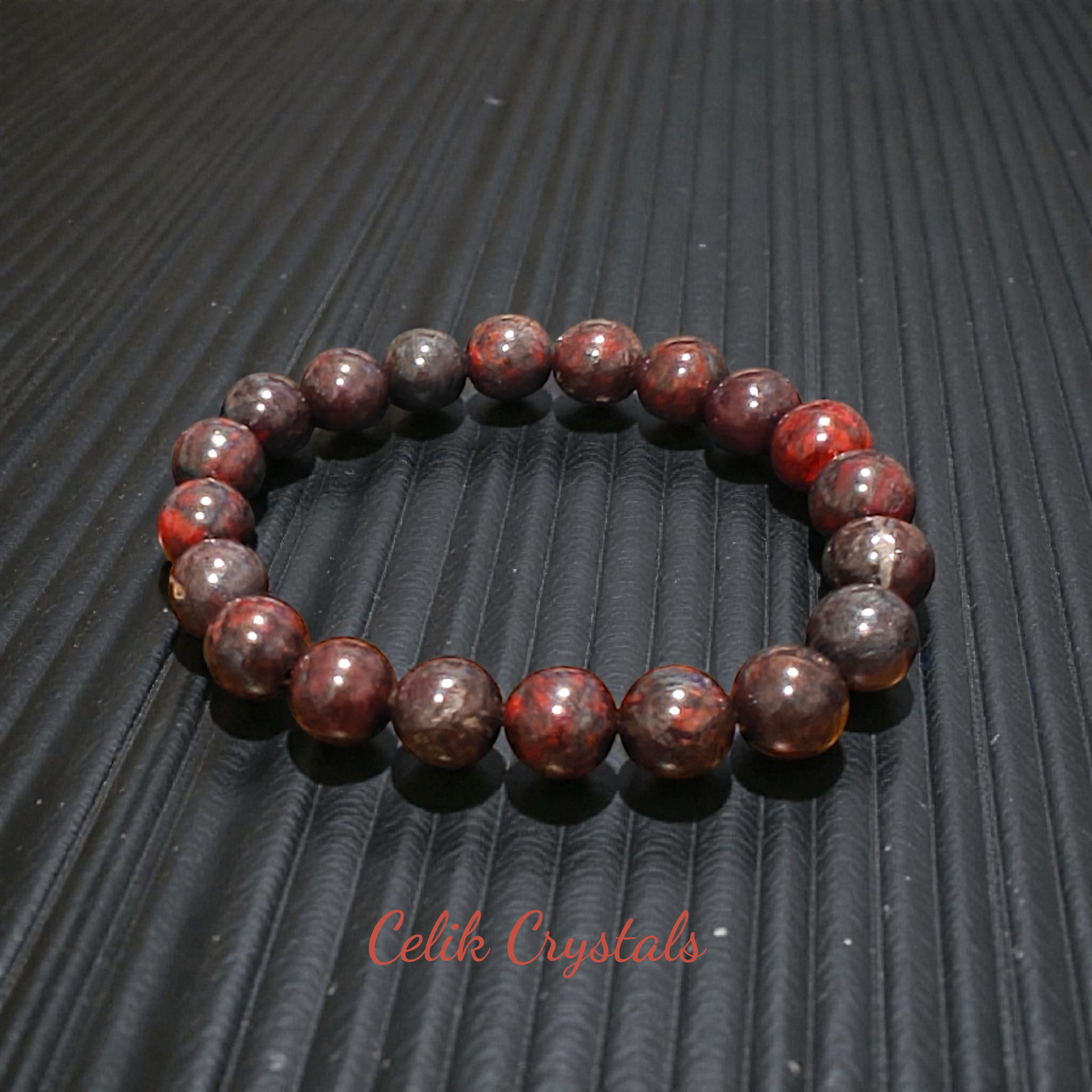 Bloodstone Jasper Bracelet 8mm, 10mm Unisex