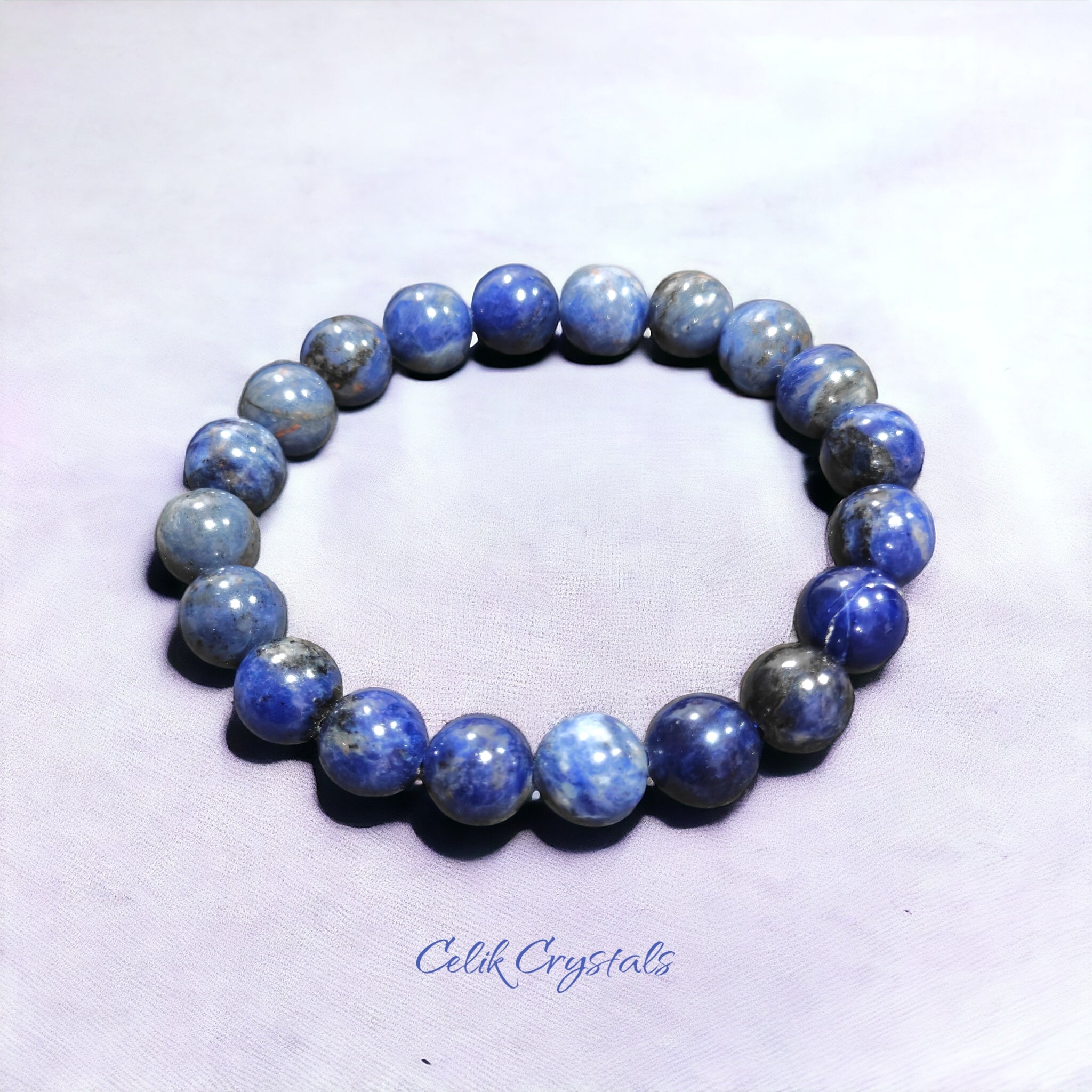 Sodalite Bracelet Natural Stones Stretch Crystal Bead Bracelet