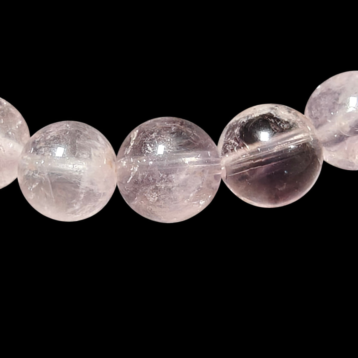 Rabbit Hair Amethyst Bracelet 8mm Unisex