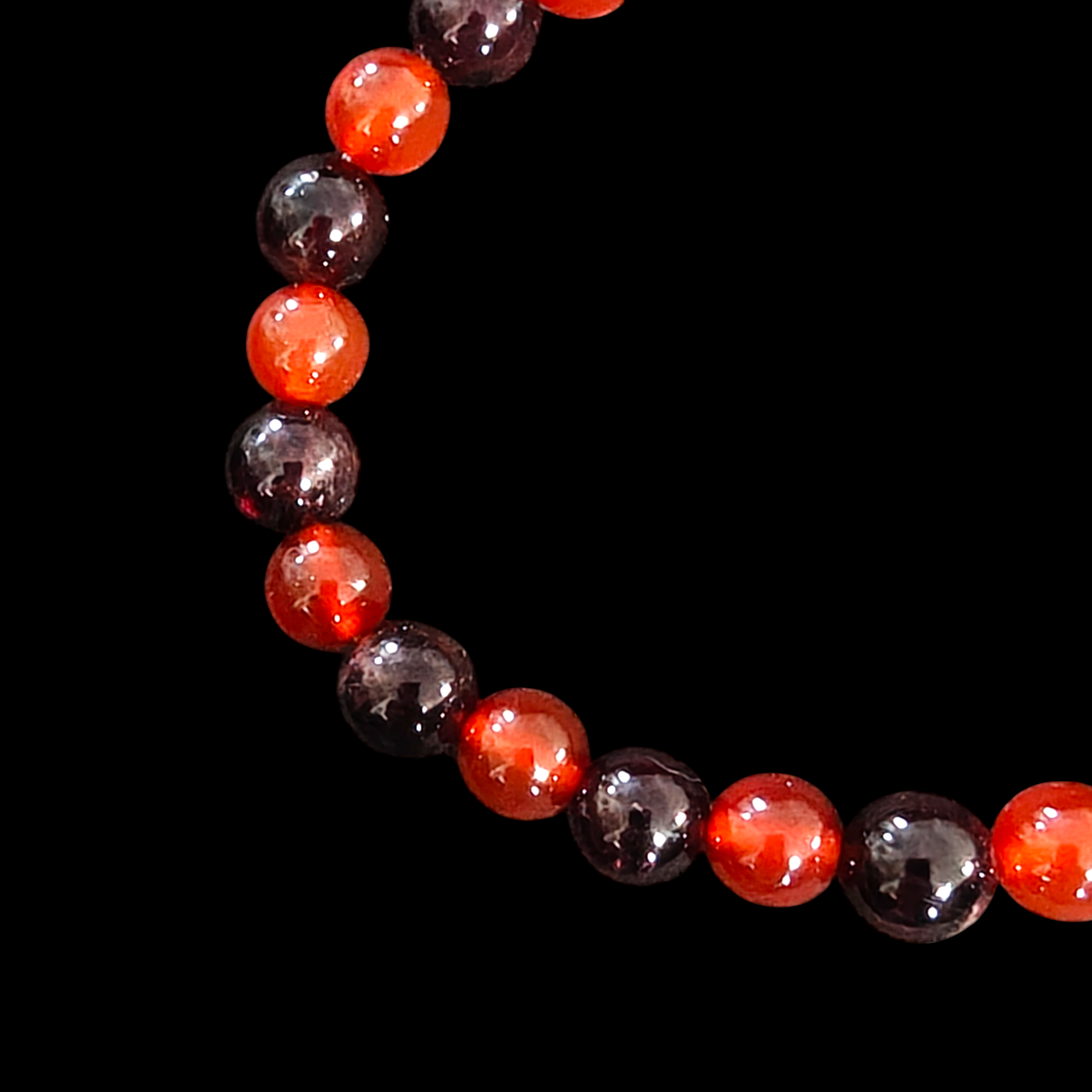 Garnet and Carnelian Bracelet 8mm Unisex