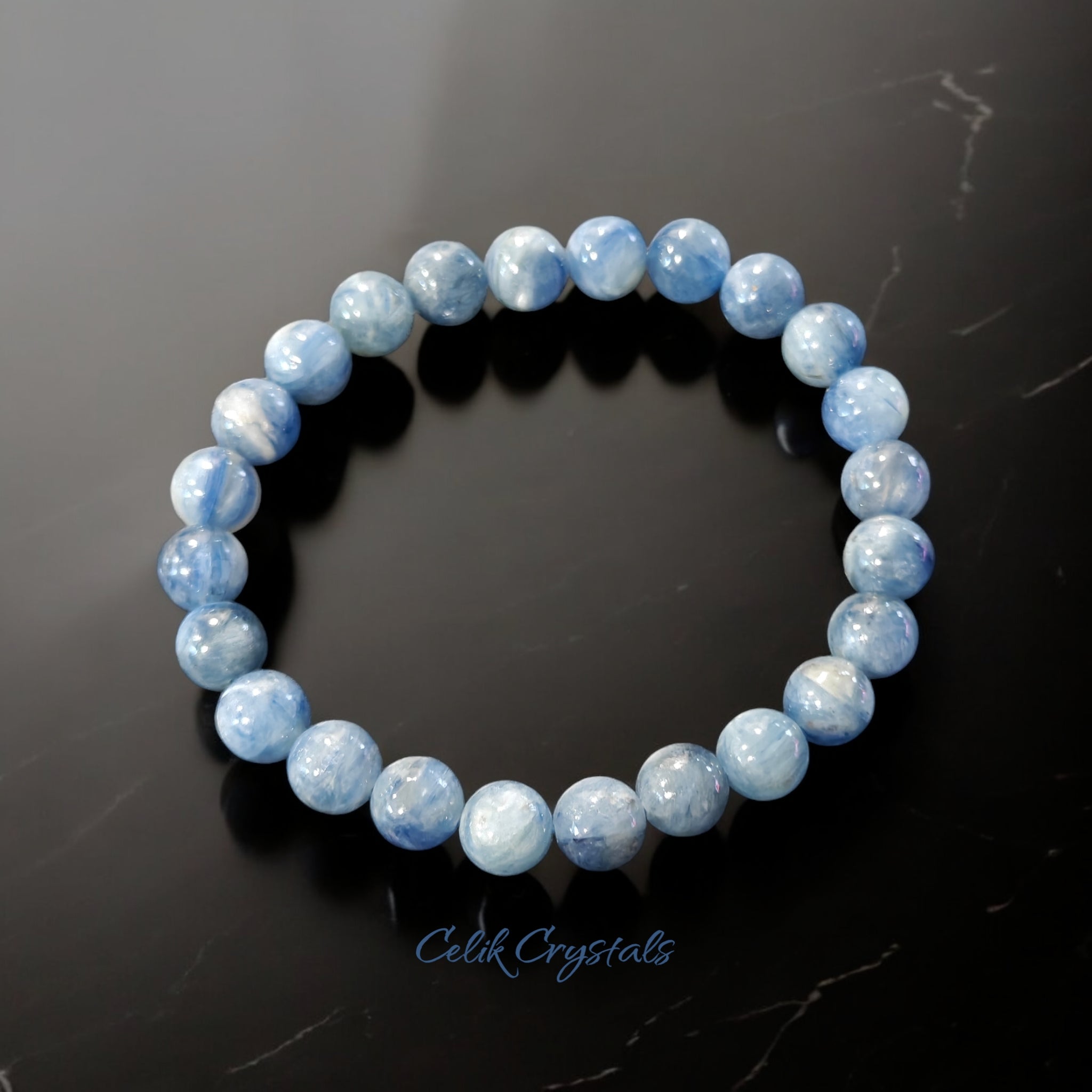Kyanite Bracelet Authentic Natural Stones 8mm Beads
