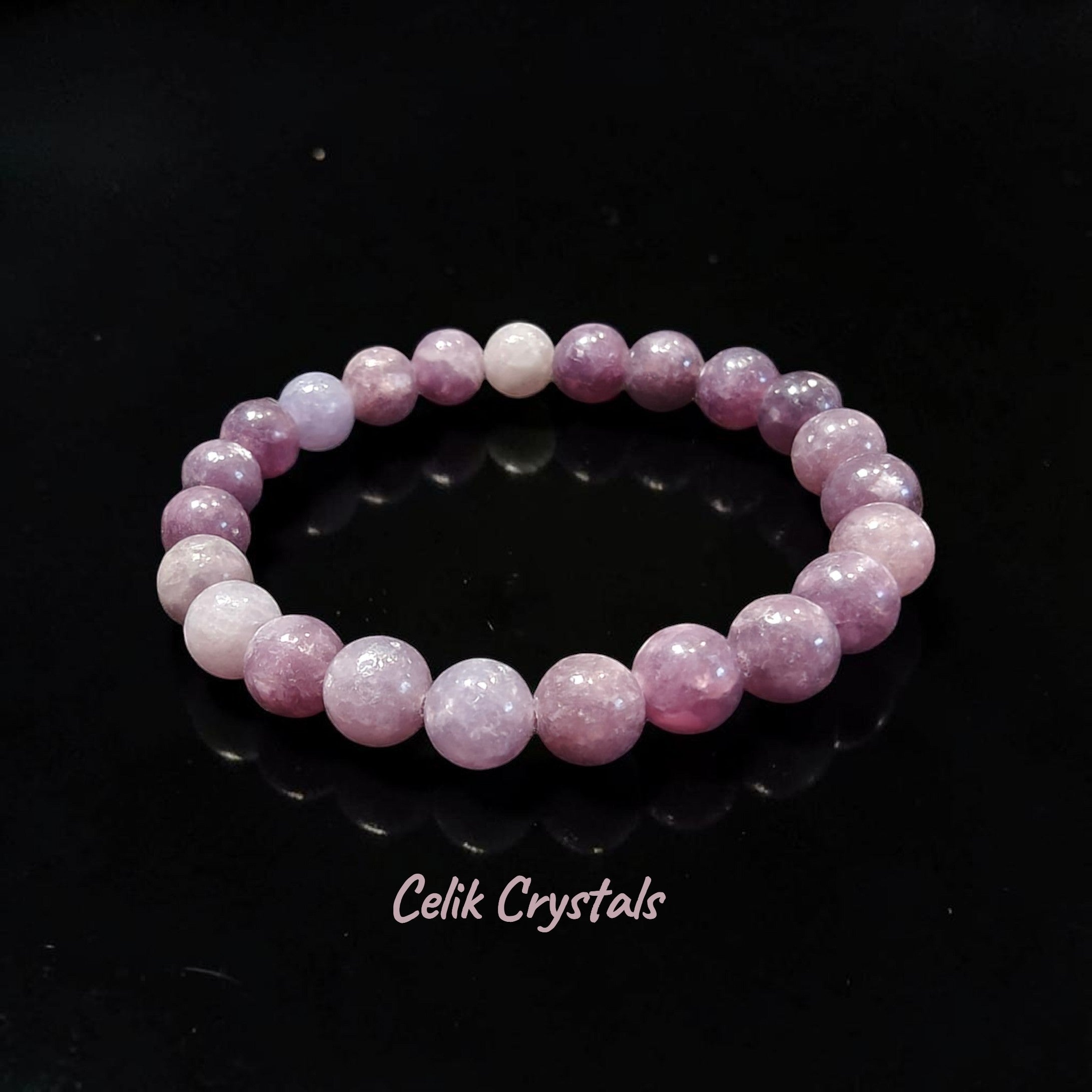 Purple Mica Bracelet 8mm Unisex