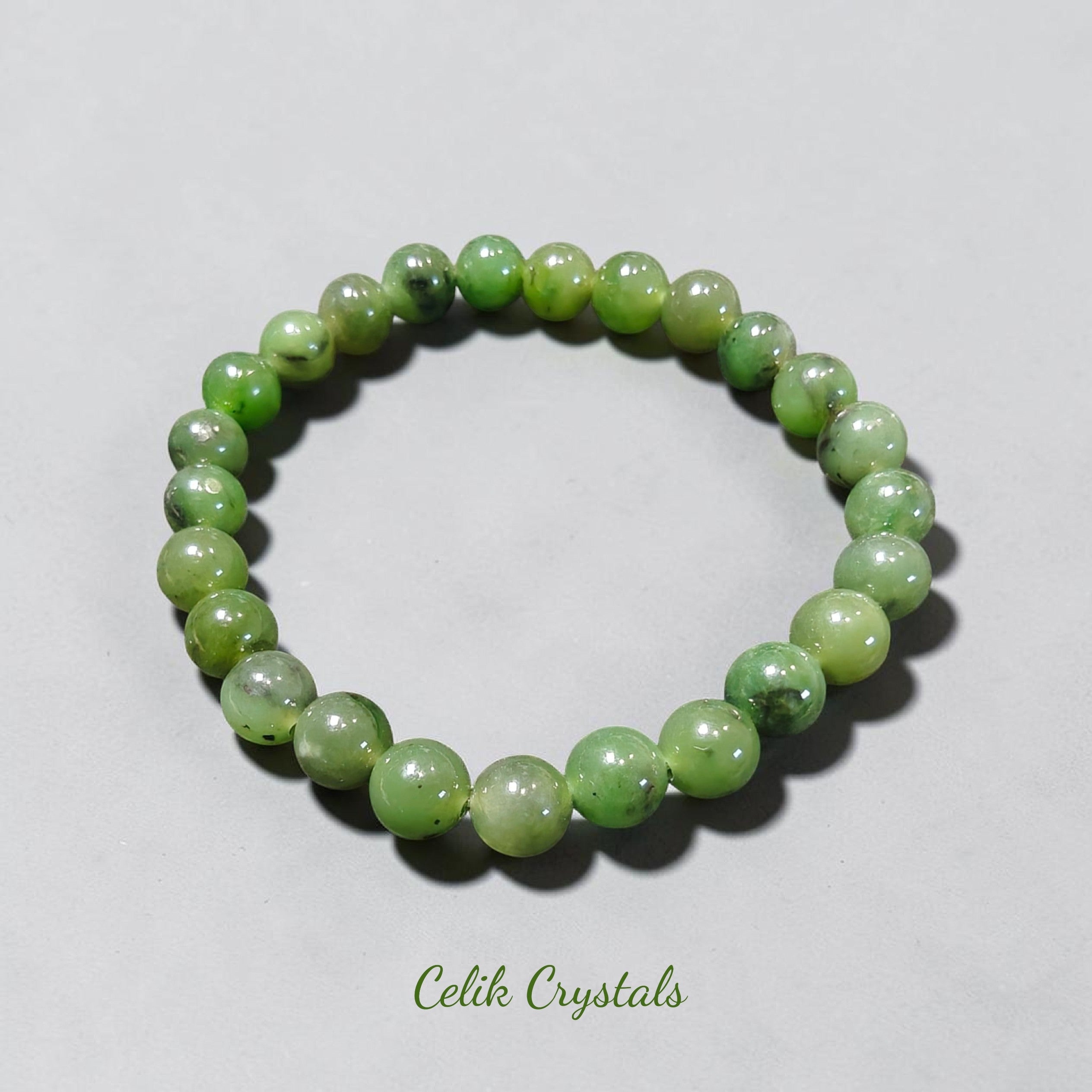 Nephrite Jade Bracelet 8mm Unisex