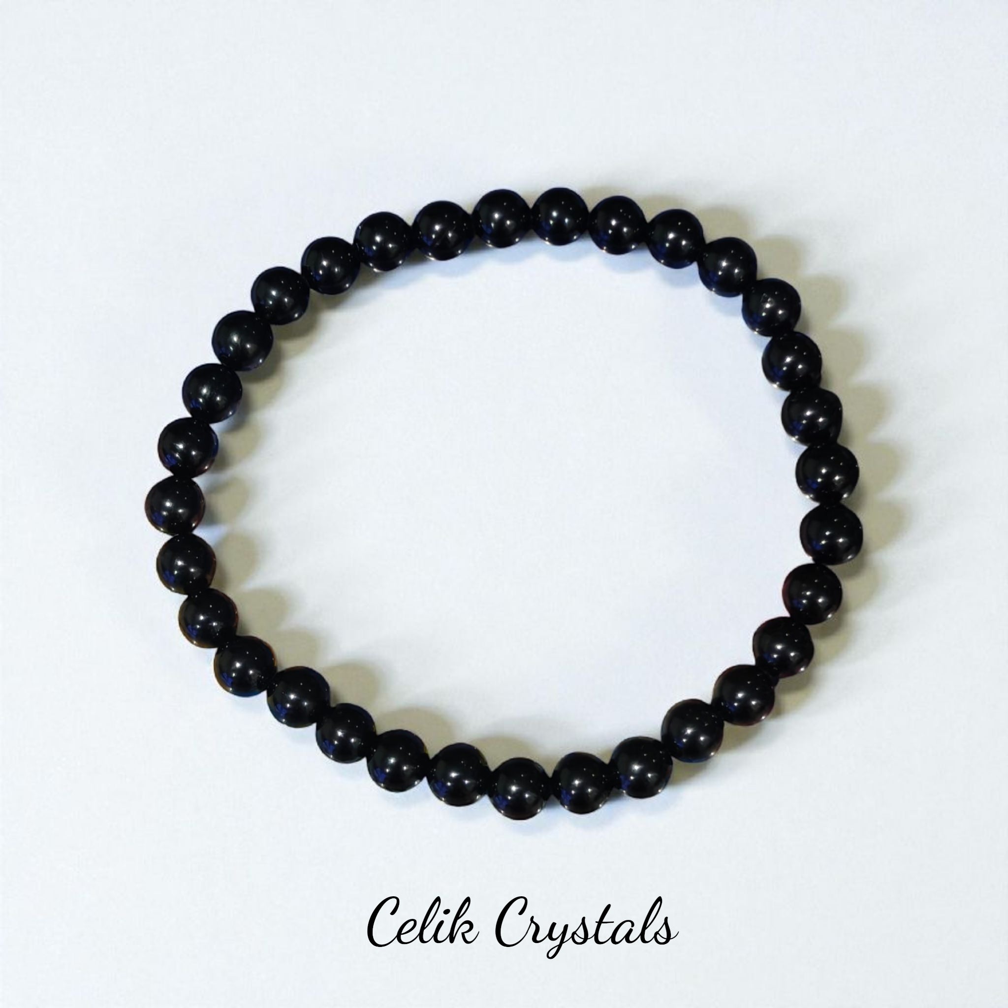 Black Tourmaline Bracelet Unisex 6, 8 & 10mm