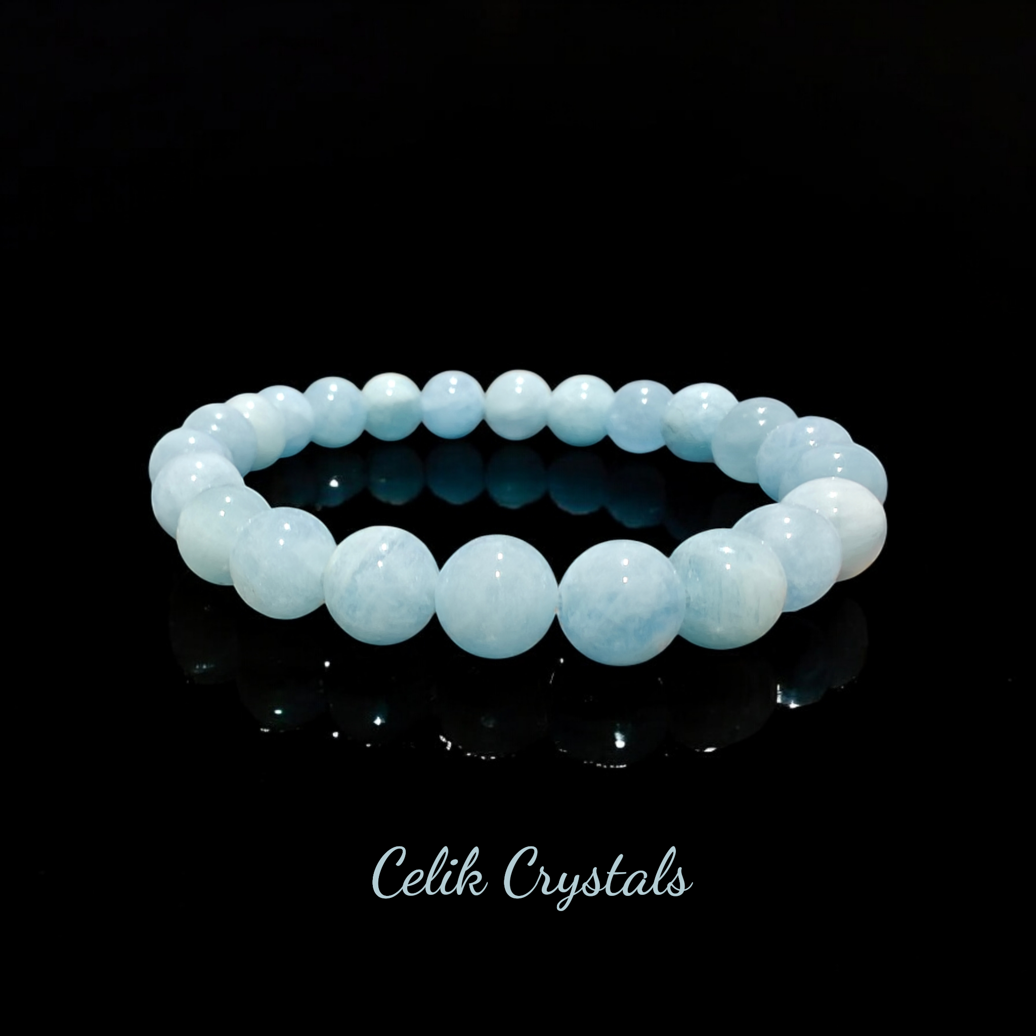 Aquamarine Bracelet 8mm and 10mm Unisex