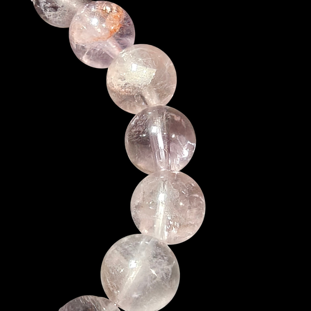 Rabbit Hair Amethyst Bracelet 8mm Unisex