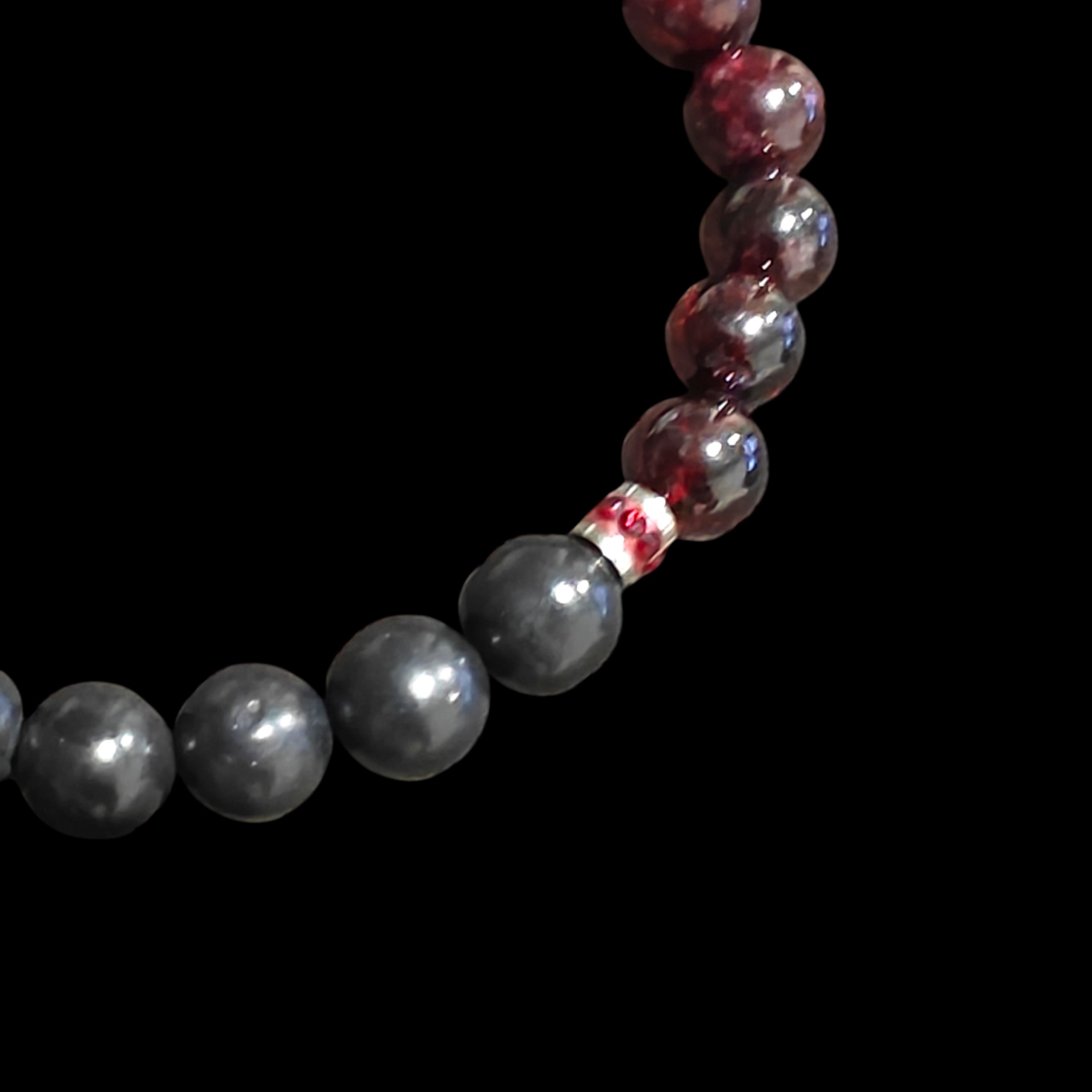 Shungite & Garnet Bracelet 8mm Unisex