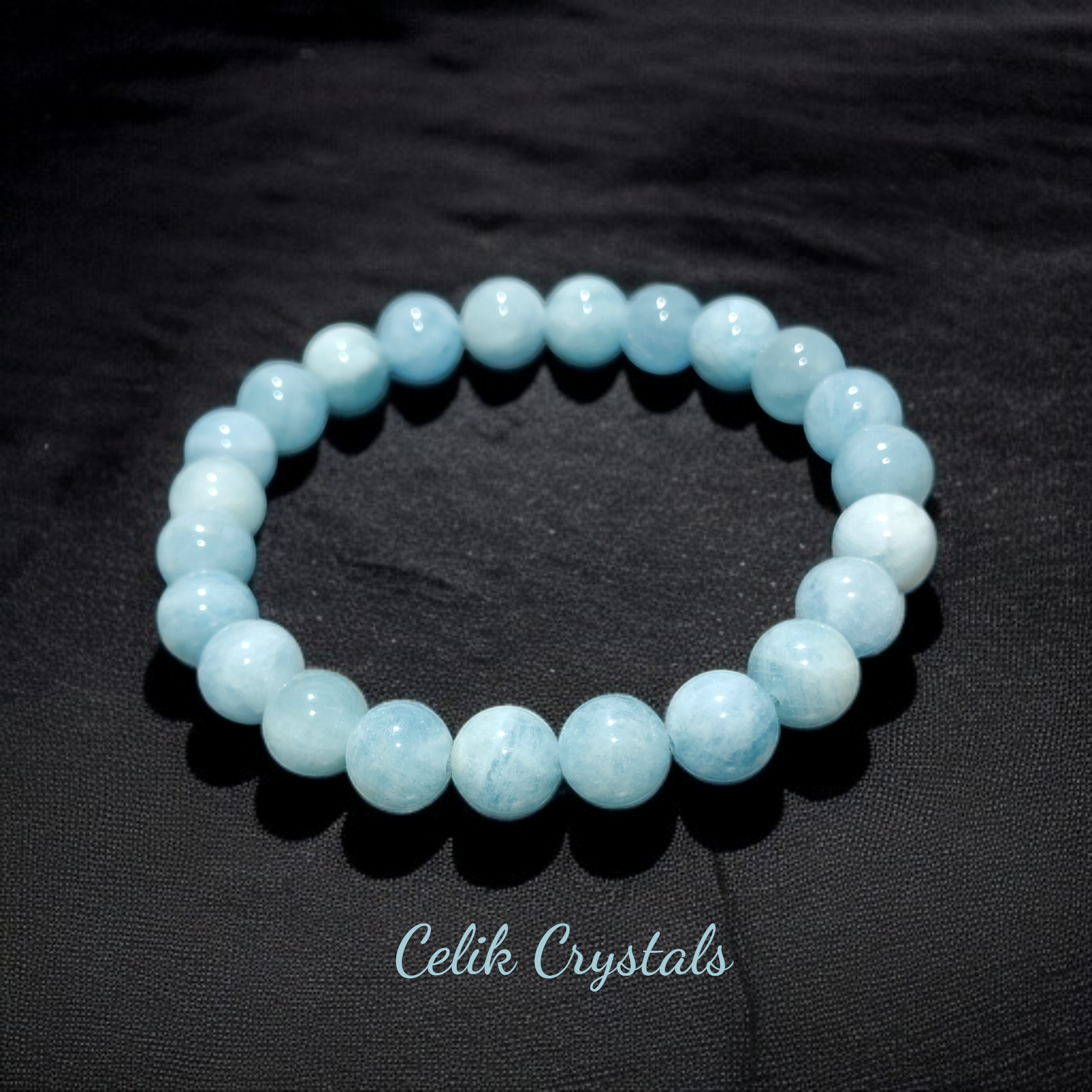 Aquamarine Bracelet 8mm and 10mm Unisex