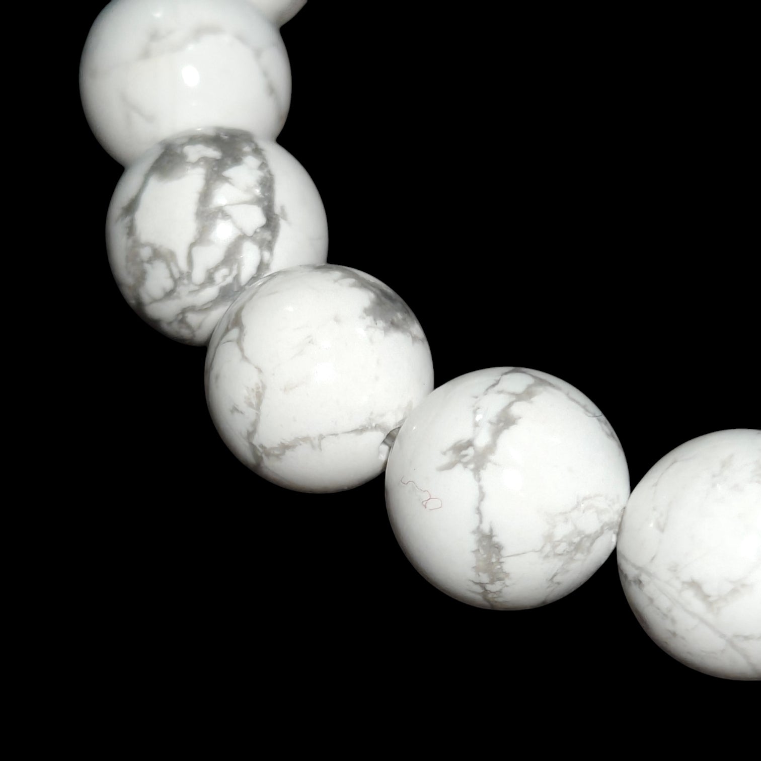 Howlite Bracelet Natural Stones Stretch Crystal Bead Bracelet