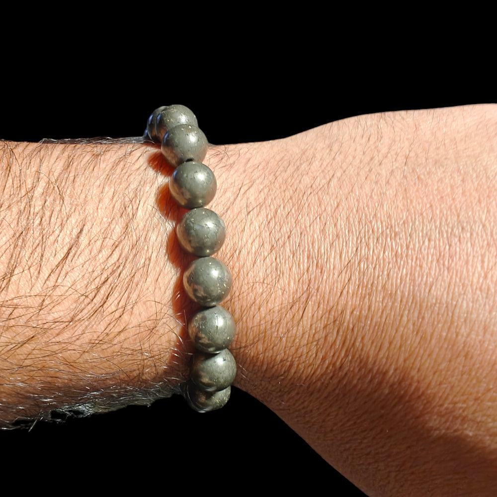 Pyrite Bracelet Natural Stones Stretch Crystal Bracelet 