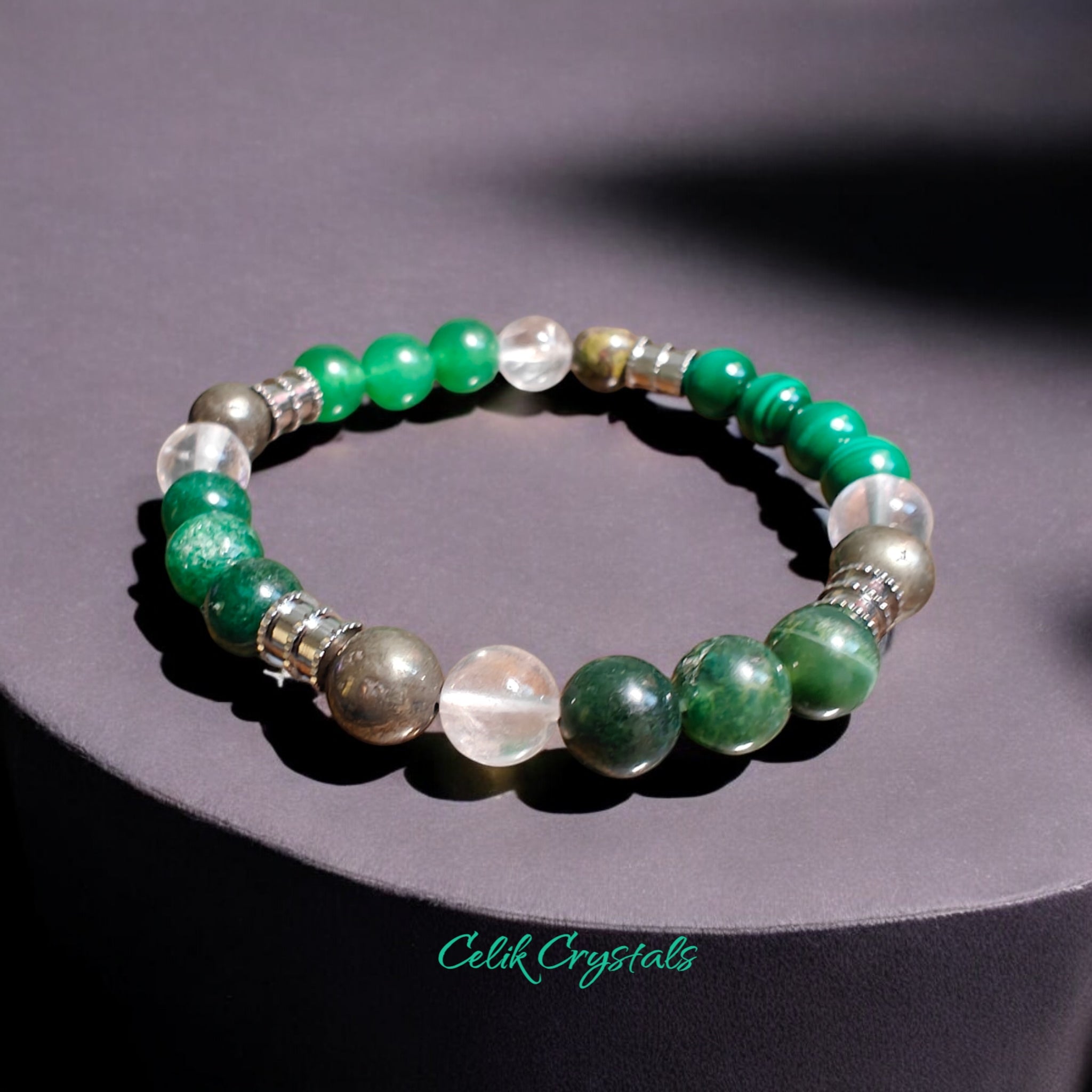 Malachite Abundance Crystal Bracelet 