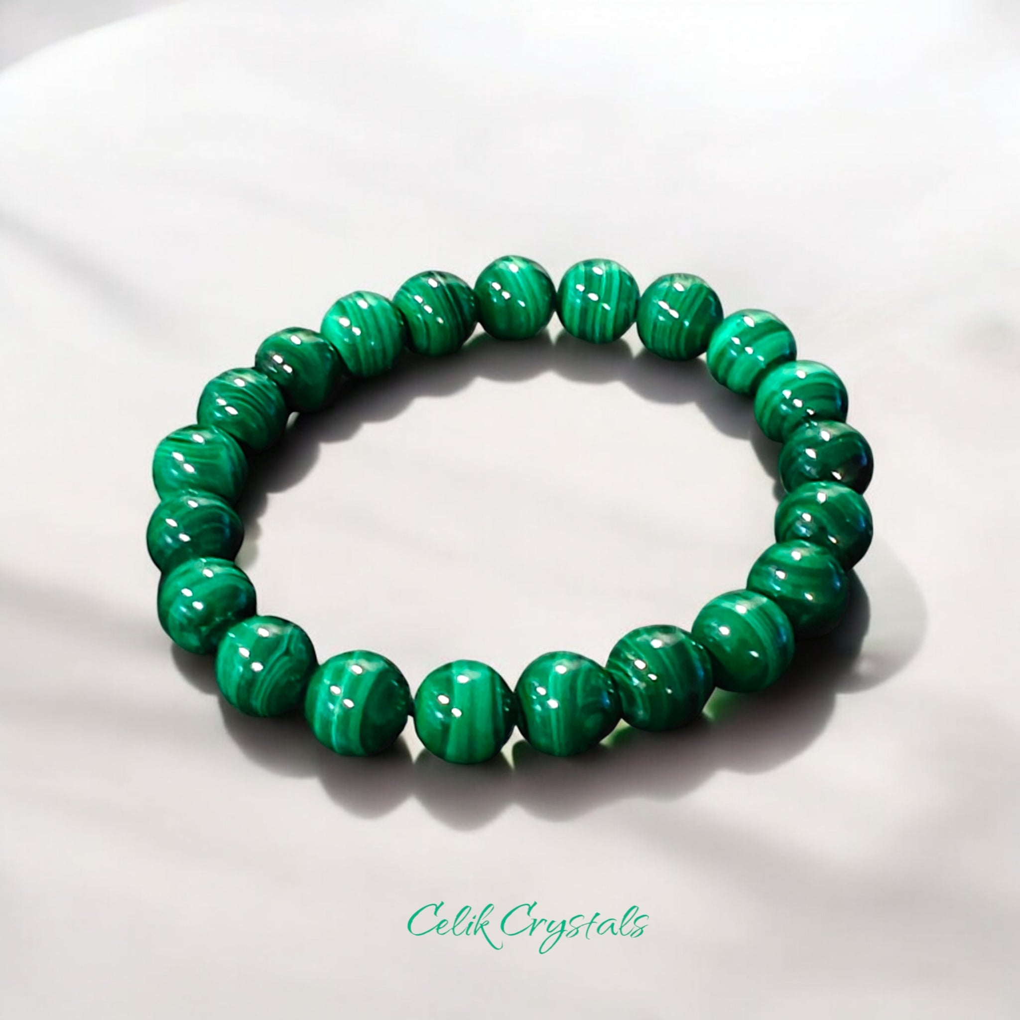 Malachite Bracelet 10mm Authentic Stones