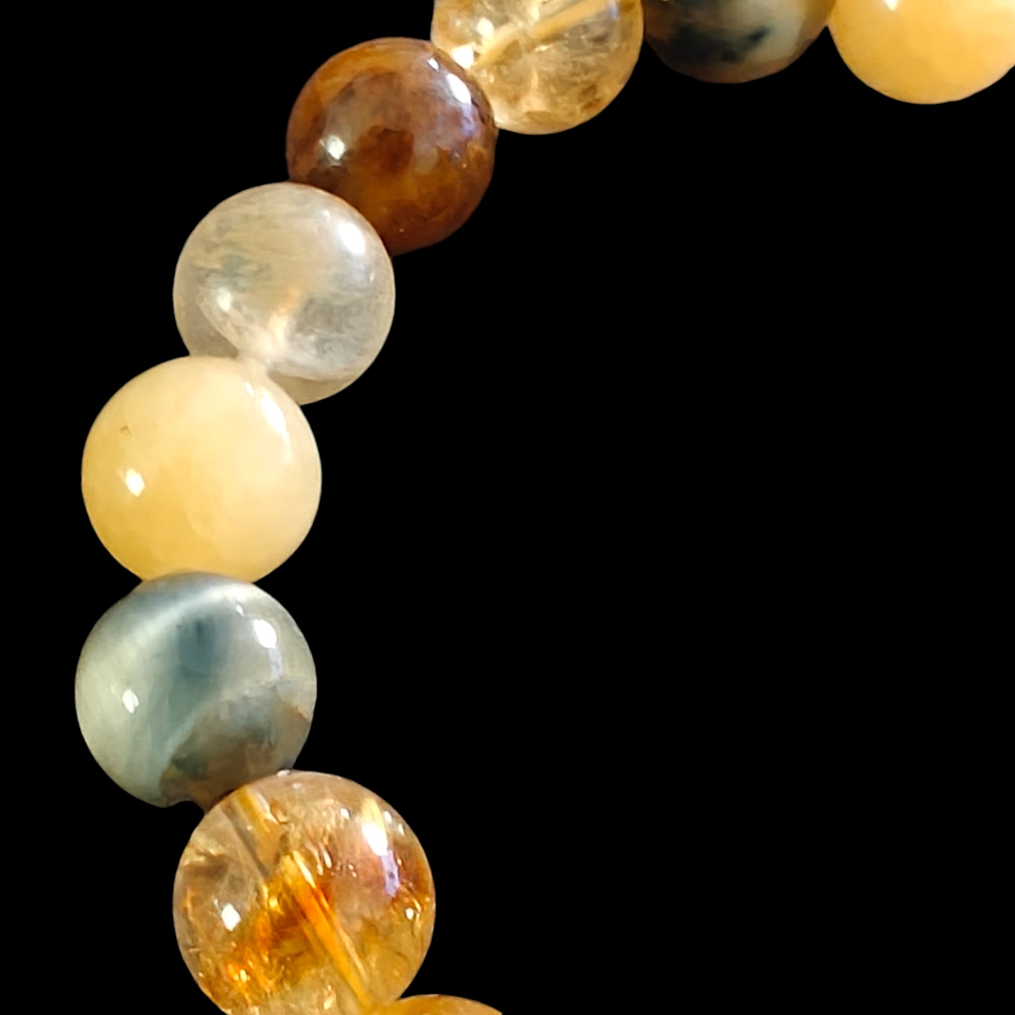 Citrine and Tiger Eye natural stone bracelet 