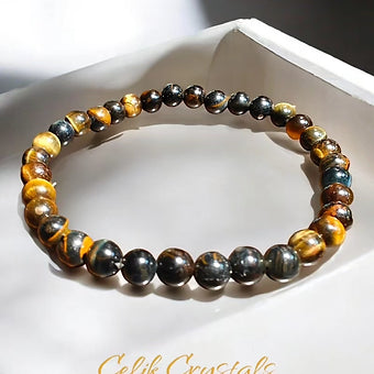 Tiger Eye Bracelet Natural Stones Stretches 
