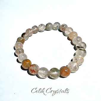 Garden Quartz Bracelet From Brazil Natural Stones Stretch Crystal Bracelet 