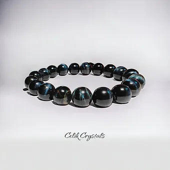 Natural 10mm Blue Tiger Eye Bracelet 
