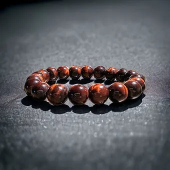 Red Tiger Eye Bracelet Stretches Unisex Healing Bracelet 
