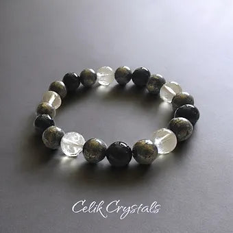 Pyrite triple Protection Bracelet Stretches 