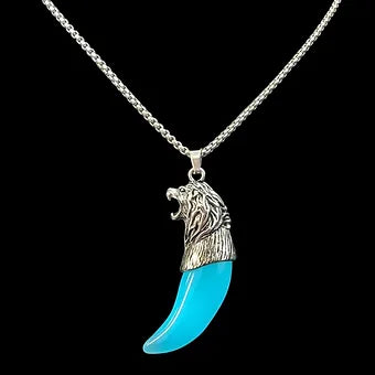 Dragon & Lion Glow in the Dark Tooth Necklaces