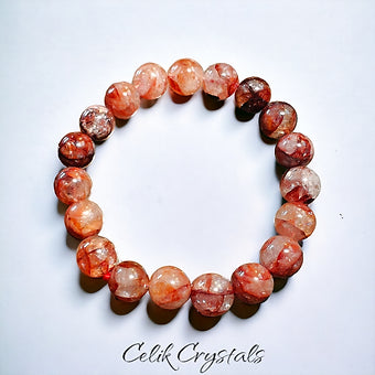 Fire Quartz Bracelet Natural Stones Stretch Crystal Bracelet 