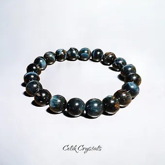 Natural 10mm Blue Tiger Eye Bracelet 