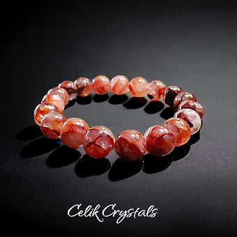 Fire Quartz Bracelet Natural Stones Stretch Crystal Bracelet 