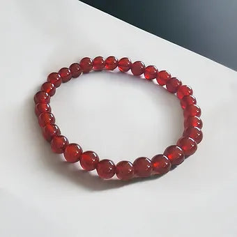 Carnelian Bracelet Natural Stones Stretch Crystal Bracelet 