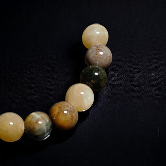 Tiger Eye and Lemon Jade Bracelet 10mm 