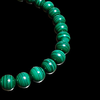 Malachite Bracelet Extremely Rare Natural Stones Stretch Crystal Bracelet Unisex 
