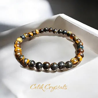 Tiger Eye Bracelet Natural Stones Stretches 