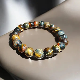 Tiger Eye Bracelet Natural Stones Stretches 