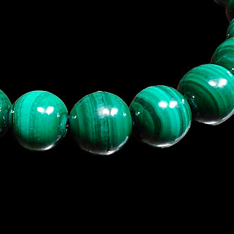 Malachite Bracelet Extremely Rare Natural Stones Stretch Crystal Bracelet Unisex 