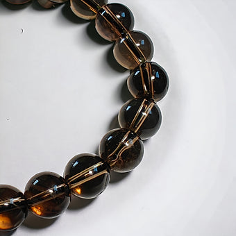 Smoky Quartz Bracelet Natural Stones Stretch Crystal Bracelet Unisex 