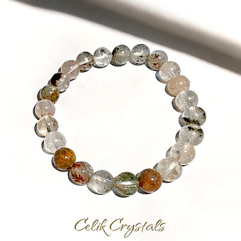 Garden Quartz Bracelet From Brazil Natural Stones Stretch Crystal Bracelet 