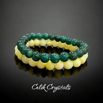 Lemon / Lime Jade Women's Bracelet Stack