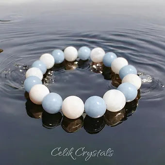 Moonstone and Angelite Bracelet