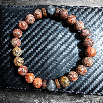 Leopard Skin Jasper Bracelet Unisex - 8mm