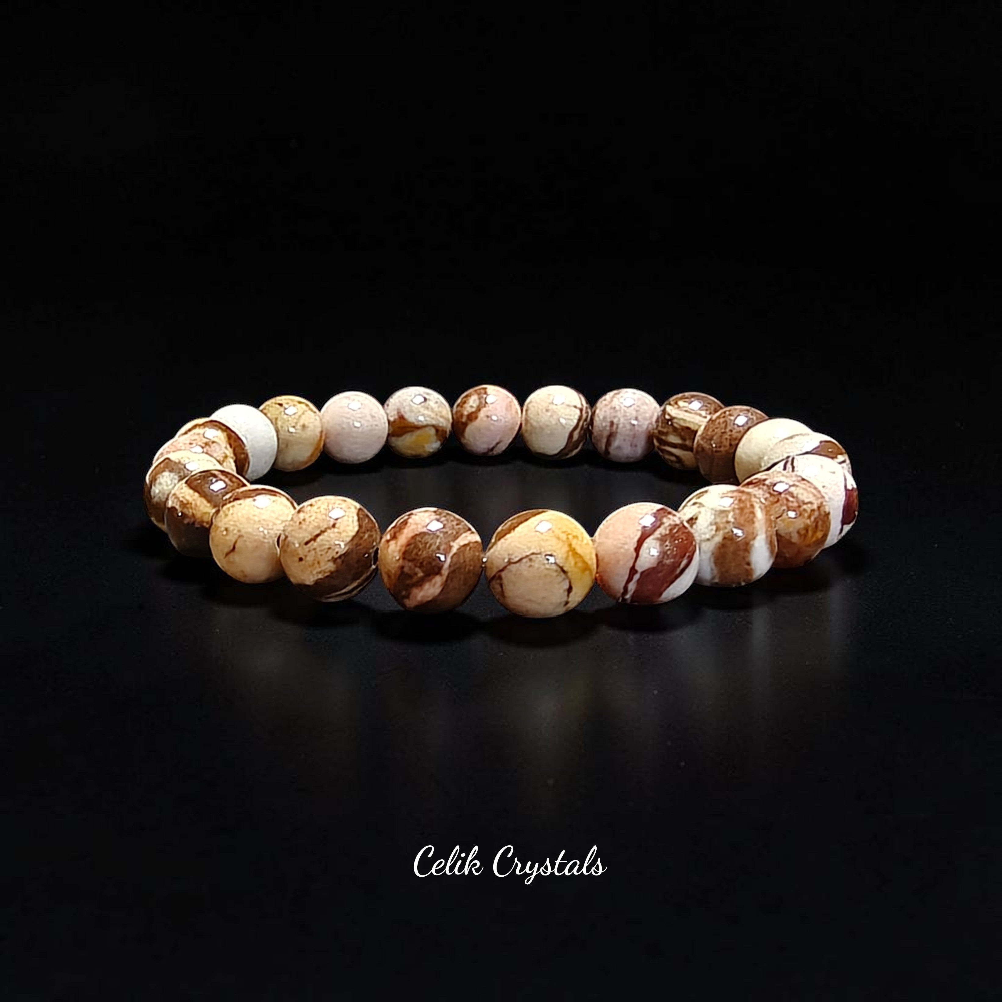 Australian Zebra Jasper Bracelet 8mm Unisex